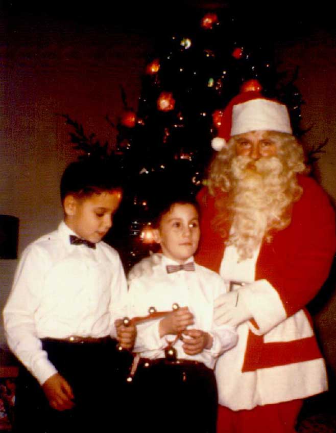 Joe, Big Brother Gus and Santa, Christmas 1956